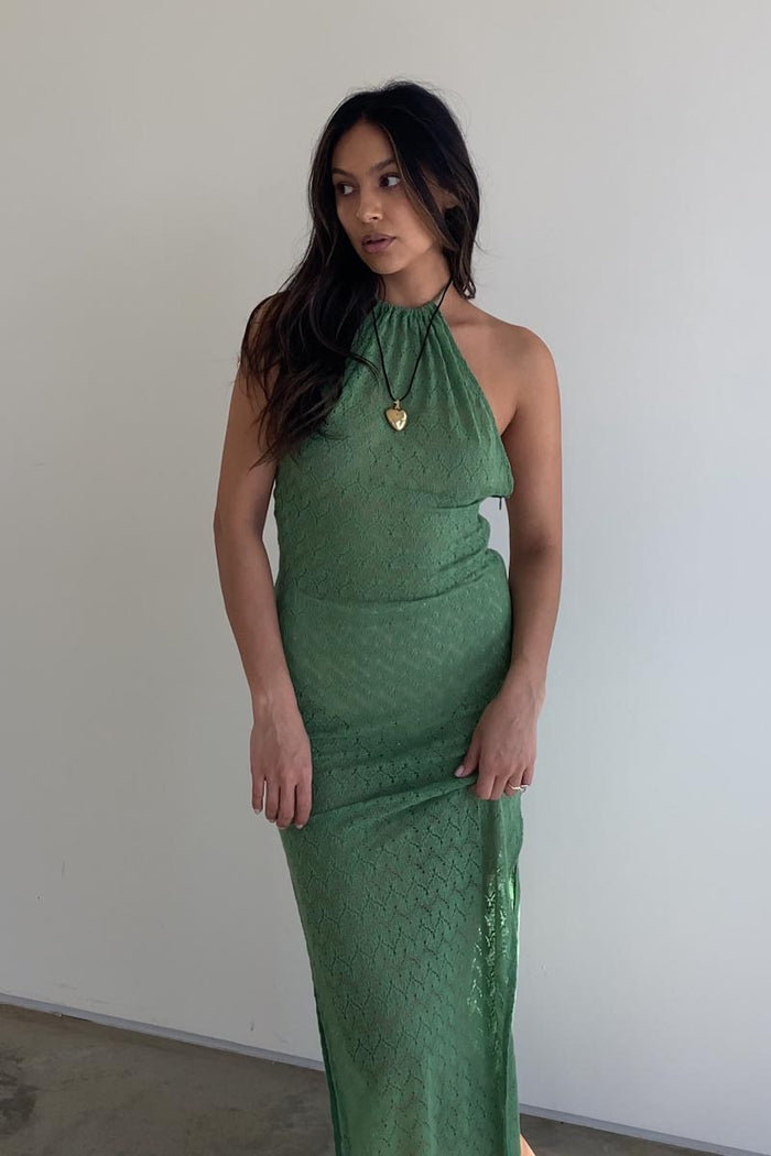 Halter Knit Maxi Dress