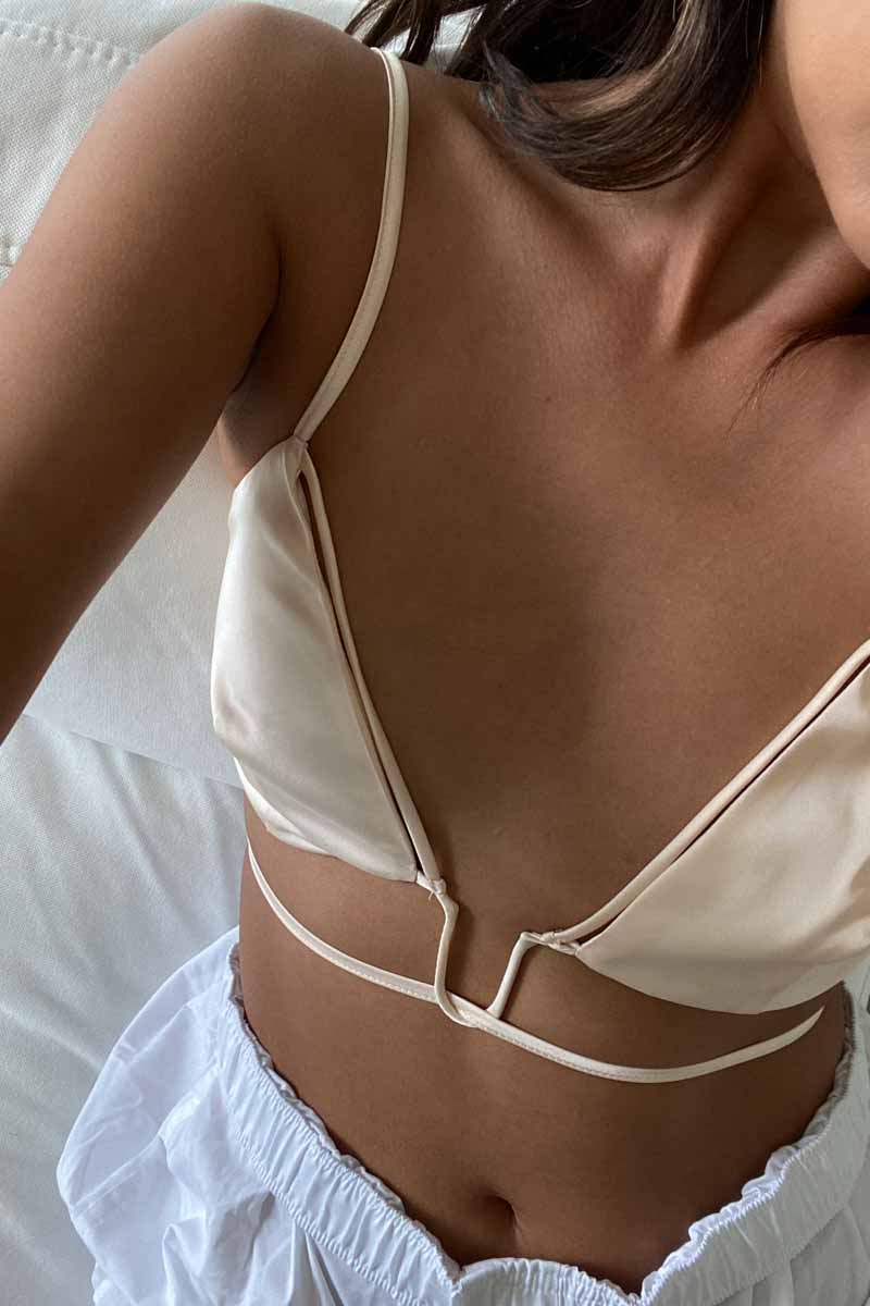 Satin Strappy Bralette Top