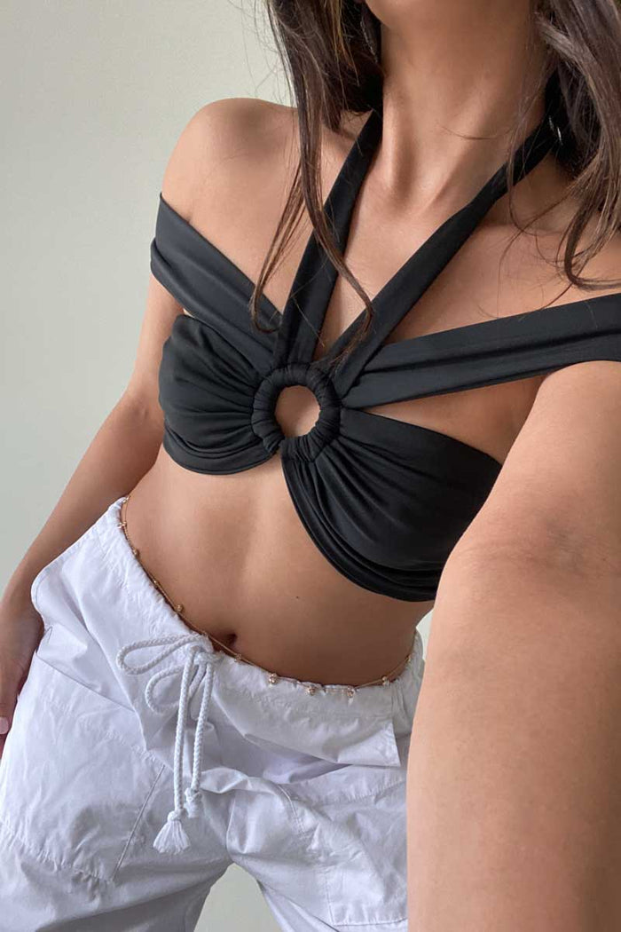 Bandeau Off Shoulder Crop Top