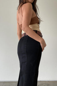 Square Neck Multicolor Knit Tube Top