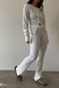 Knit Cardigan And Long Pants Set