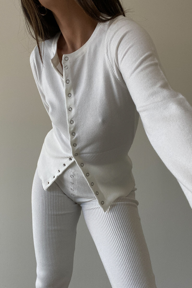 Knit Cardigan And Long Pants Set