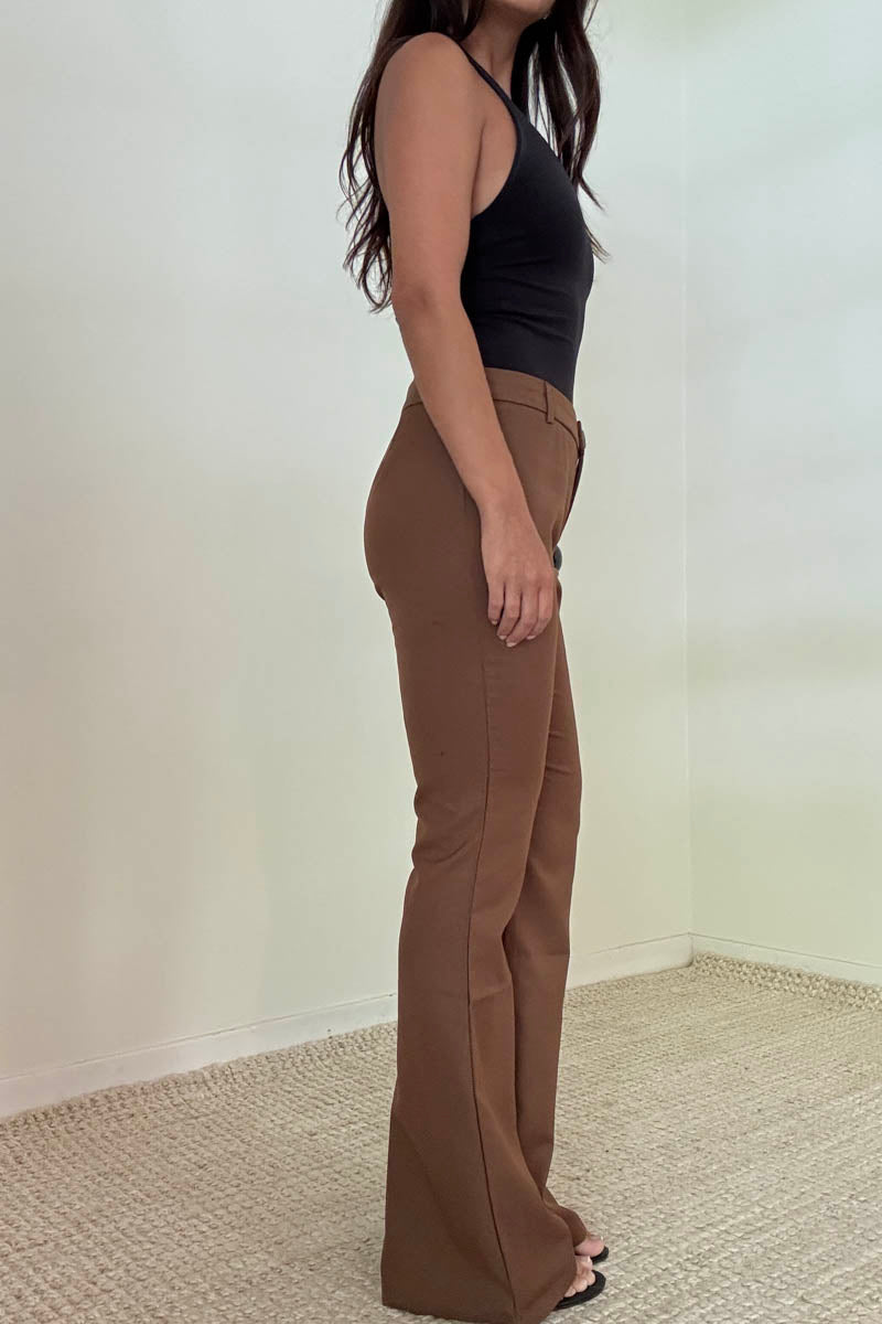 Low Waist Flare Leg Pants