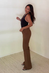 Low Waist Flare Leg Pants