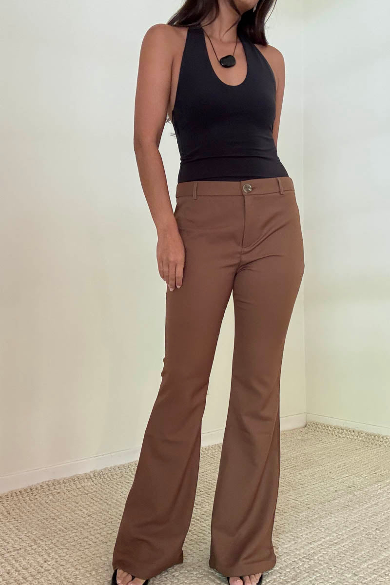 Low Waist Flare Leg Pants