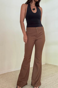 Low Waist Flare Leg Pants