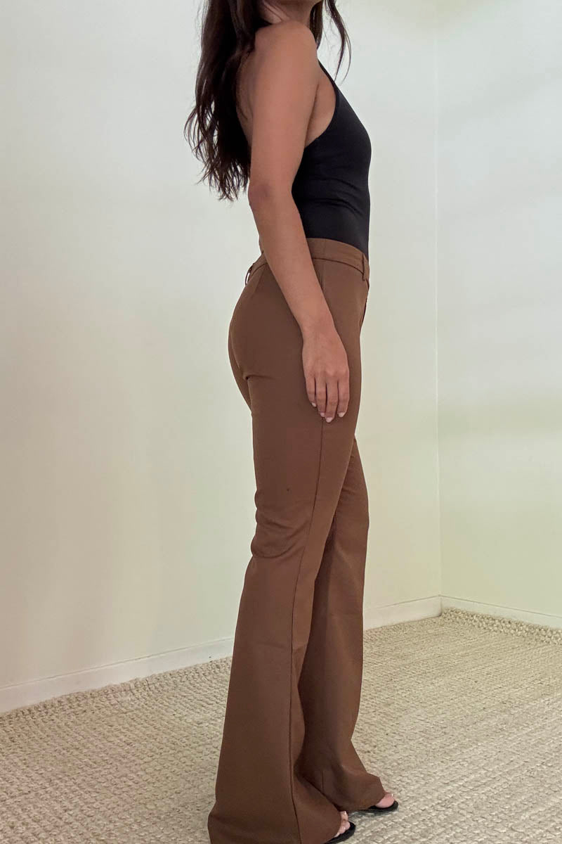 Low Waist Flare Leg Pants