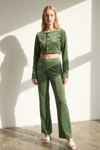 Velvet Two-Piece Top And Pants Set