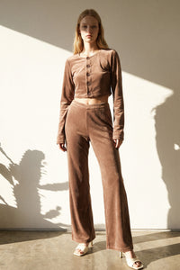 Velvet Two-Piece Top And Pants Set