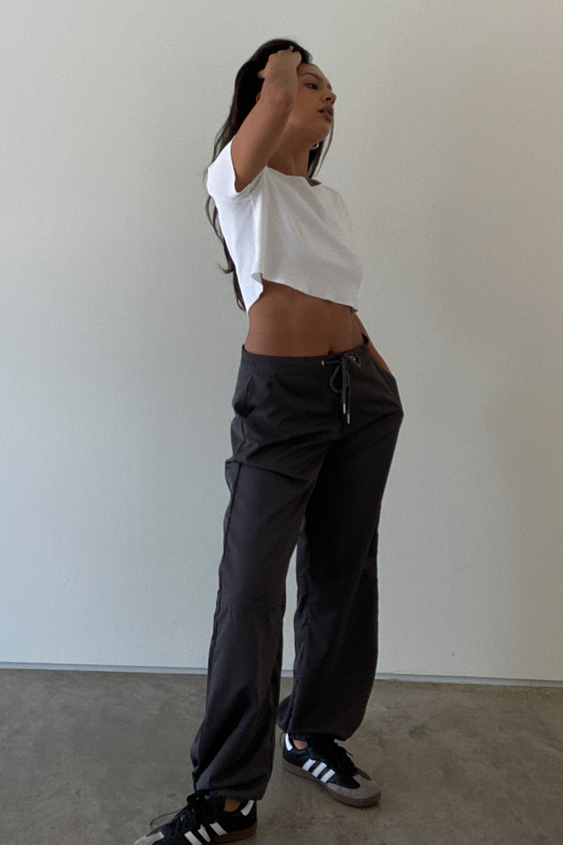 Nylon Oversized Wide Leg Pants