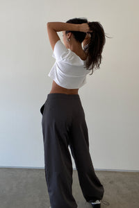 Nylon Oversized Wide Leg Pants