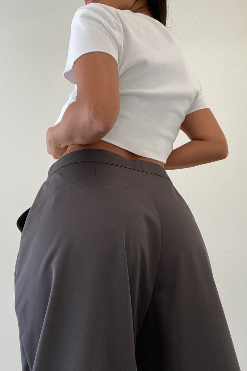 Nylon Oversized Wide Leg Pants