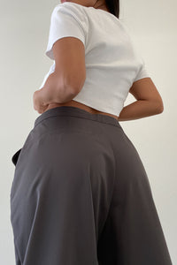 Nylon Oversized Wide Leg Pants