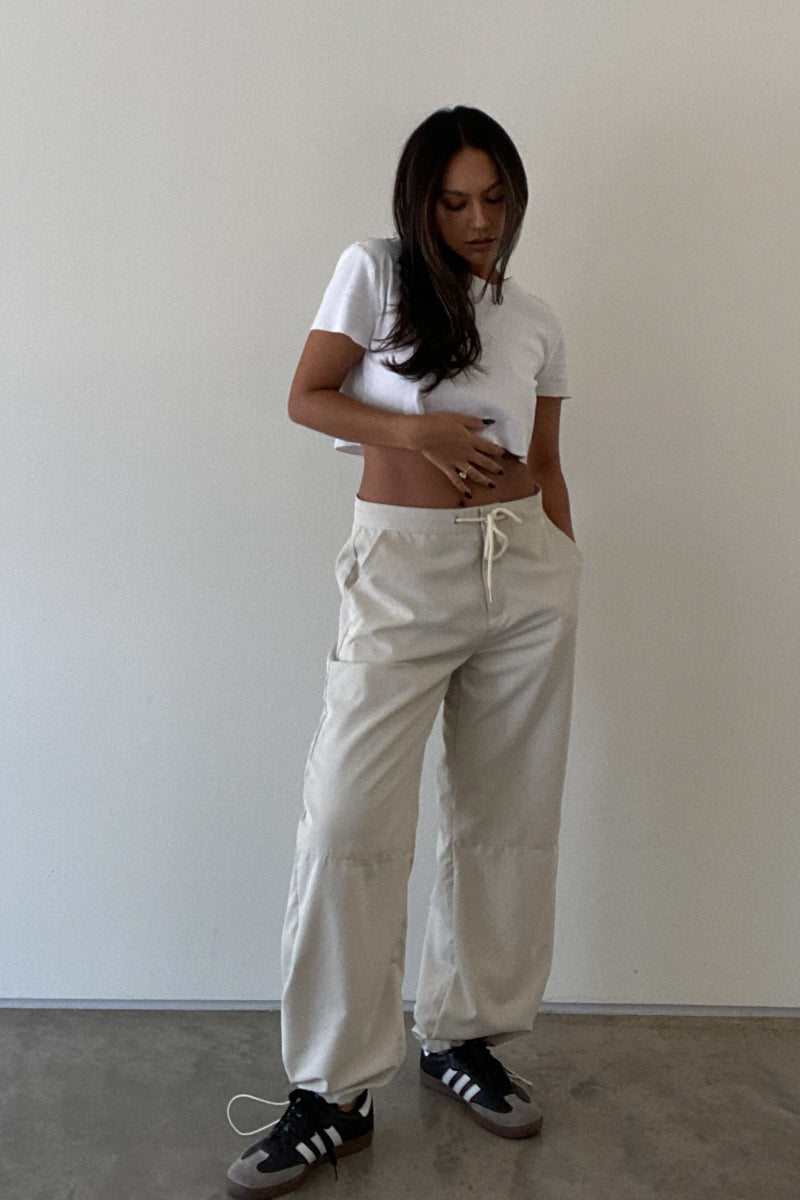 Nylon Oversized Wide Leg Pants