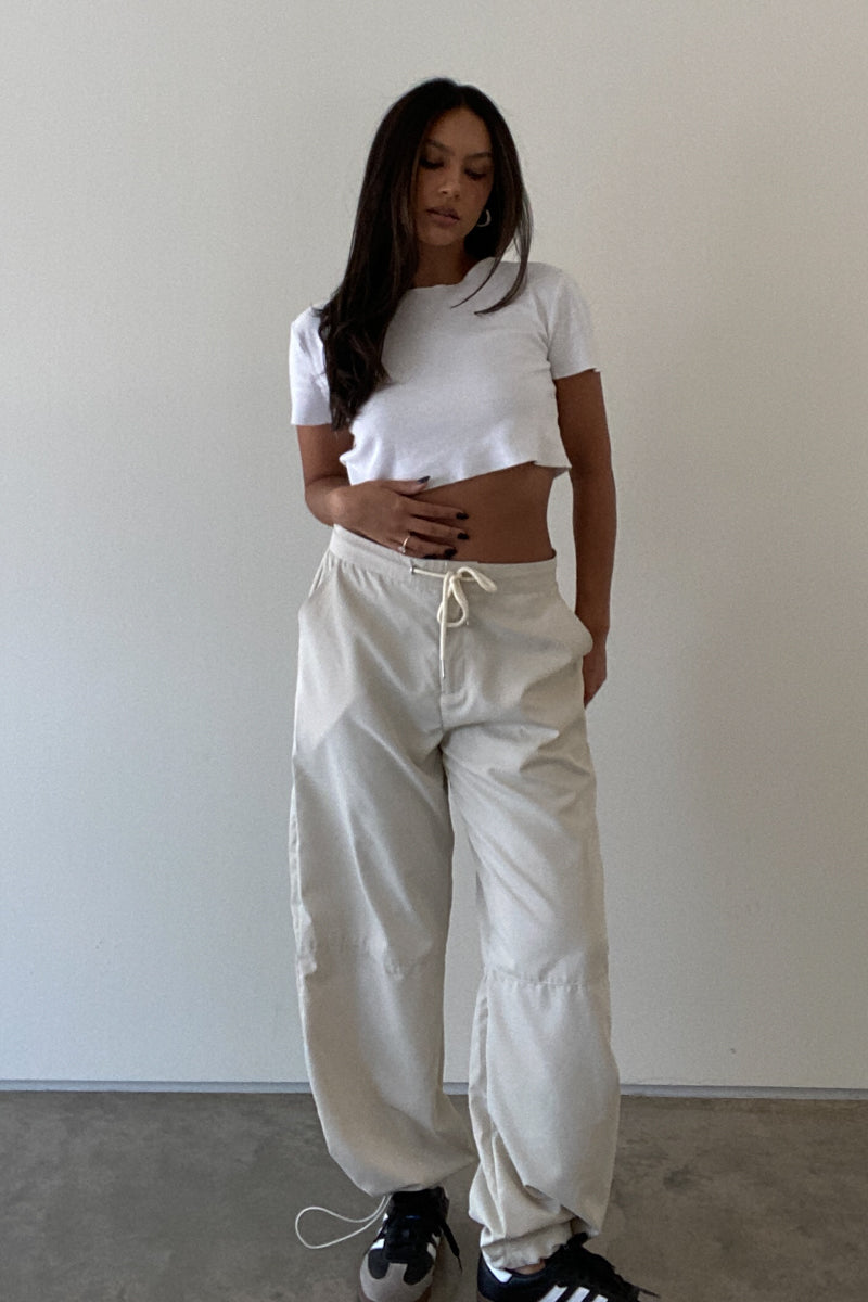 Nylon Oversized Wide Leg Pants
