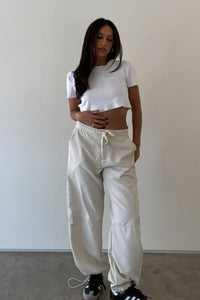 Nylon Oversized Wide Leg Pants