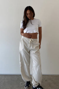 Nylon Oversized Wide Leg Pants