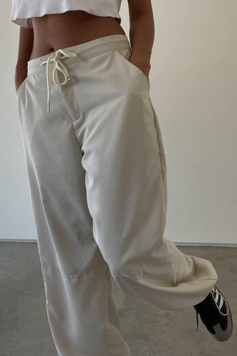 Nylon Oversized Wide Leg Pants