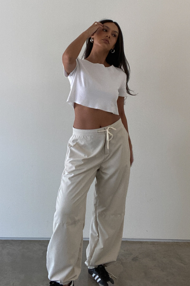 Nylon Oversized Wide Leg Pants