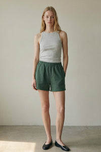 Terry Back Pocket Detail Shorts