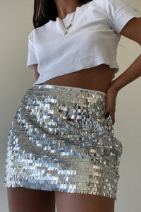 Sequin Low Waist Skirt