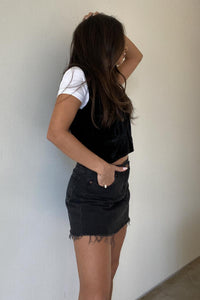 Woven Velvet V Neck Vest