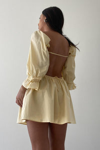 Side Cut-Out Detail Woven Cotton Dress