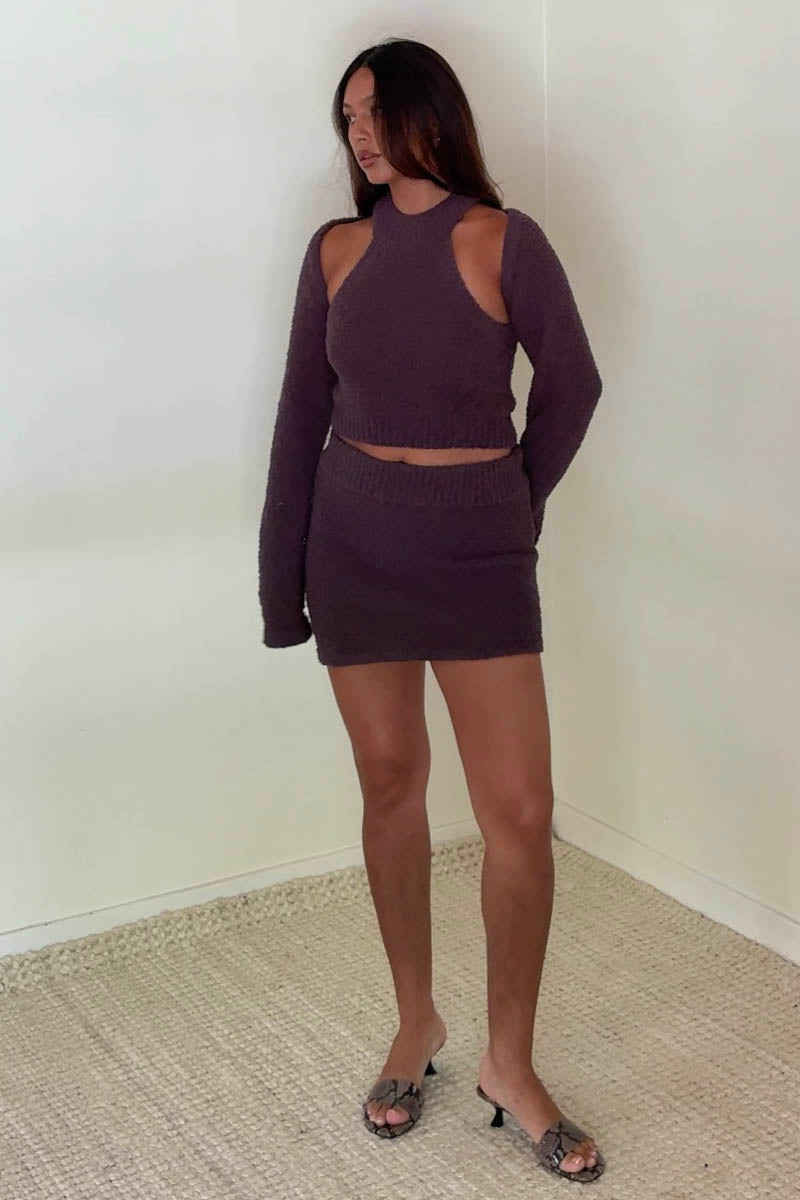 Cozy Boucle Knit Three Piece Set