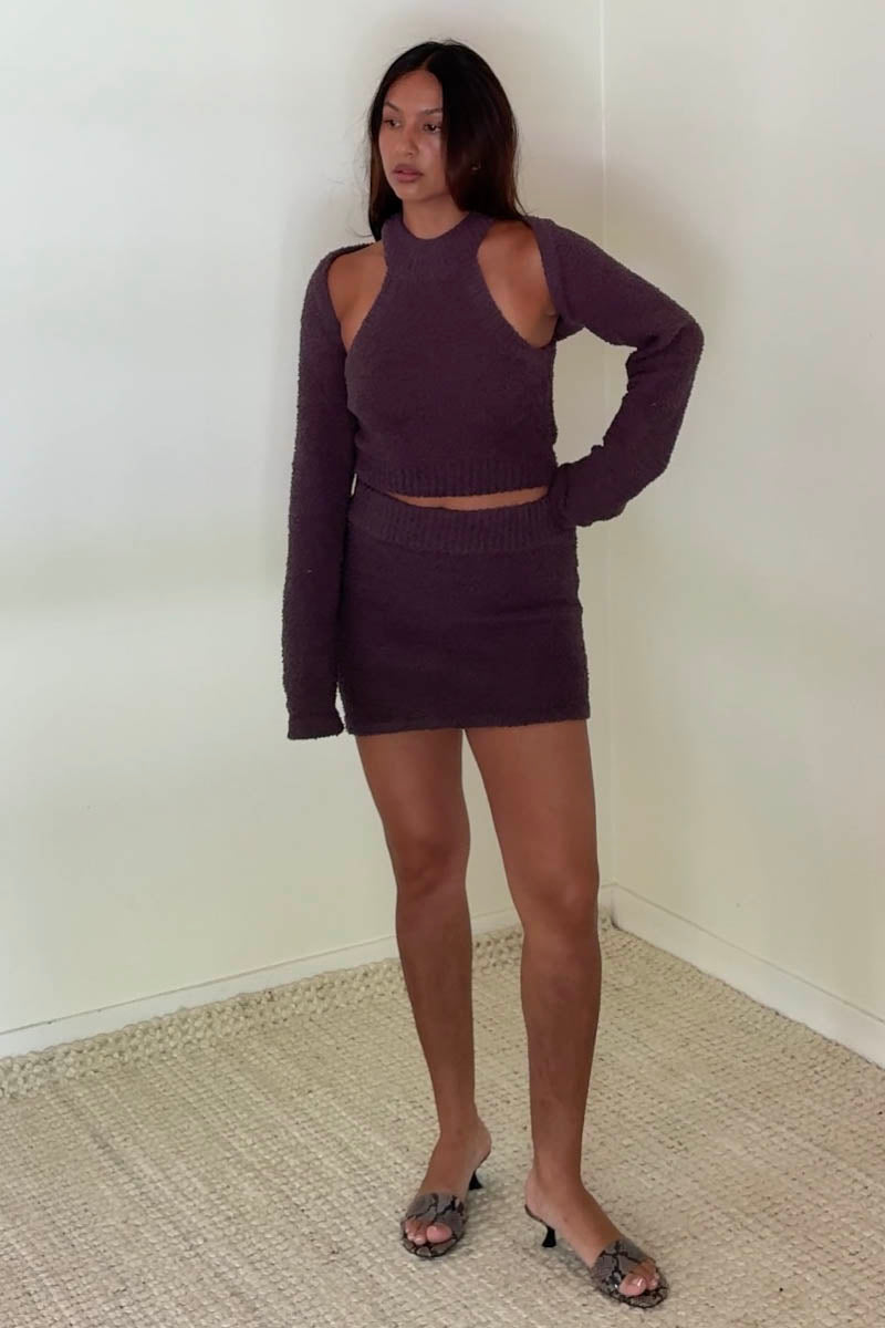Cozy Boucle Knit Three Piece Set