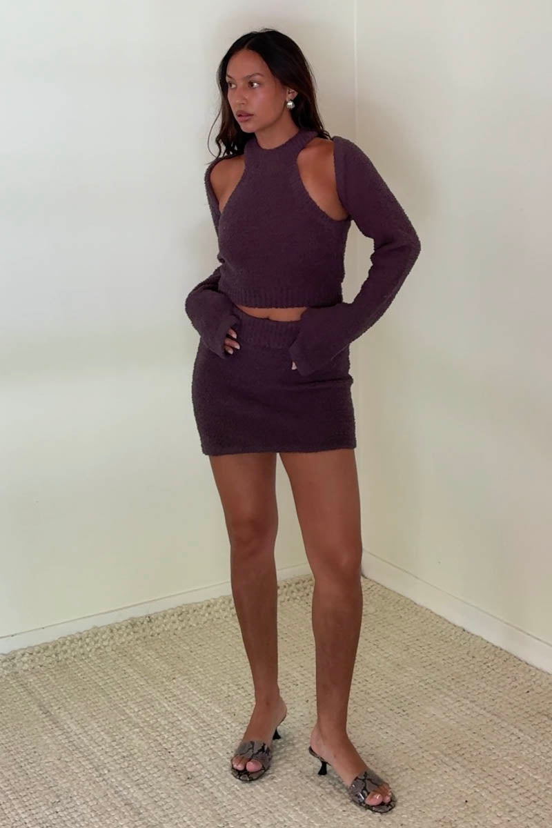 Cozy Boucle Knit Three Piece Set