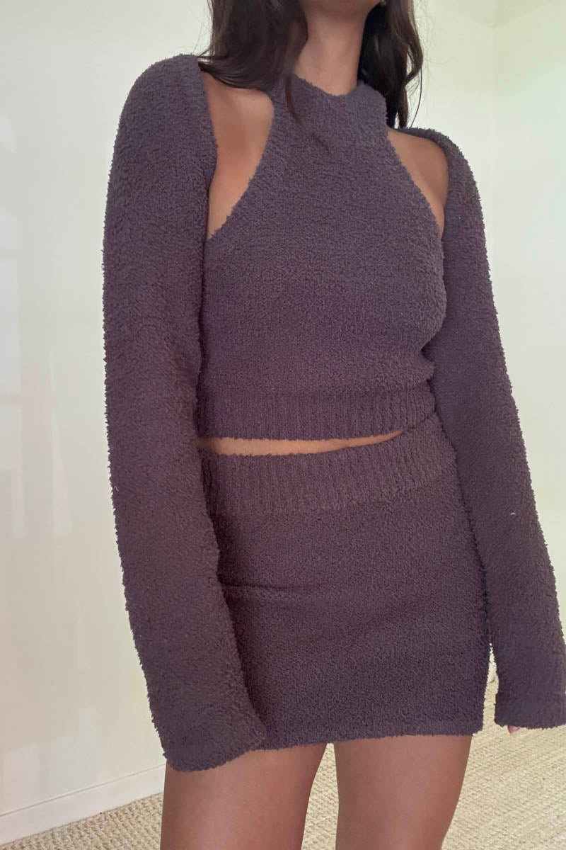Cozy Boucle Knit Three Piece Set