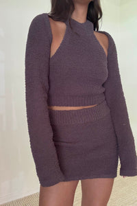 Cozy Boucle Knit Three Piece Set
