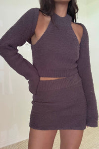Cozy Boucle Knit Three Piece Set
