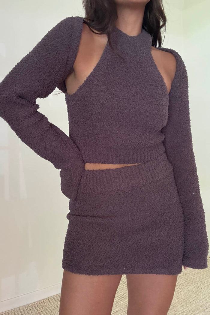 Cozy Boucle Knit Three Piece Set