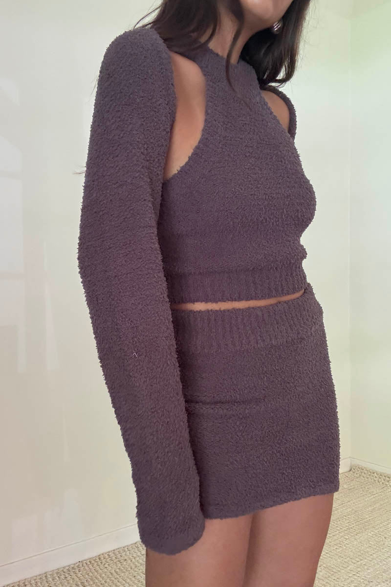 Cozy Boucle Knit Three Piece Set
