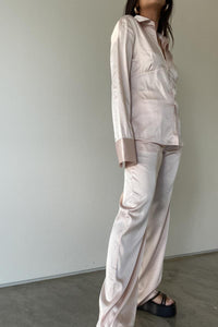 Satin Shirt And Pants Set