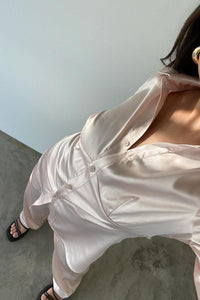 Satin Shirt And Pants Set
