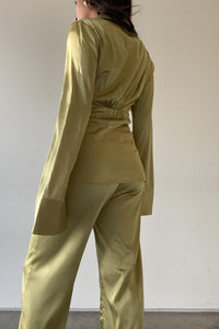 Satin Shirt And Pants Set