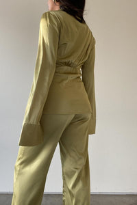 Satin Shirt And Pants Set