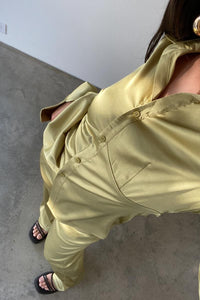 Satin Shirt And Pants Set