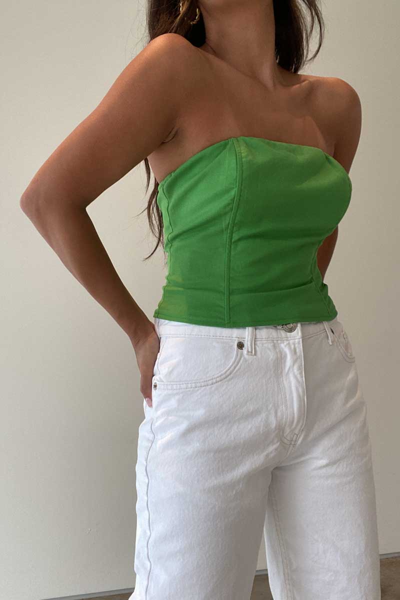 Linen Tube Corset Top