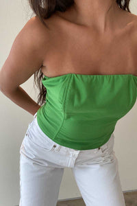 Linen Tube Corset Top