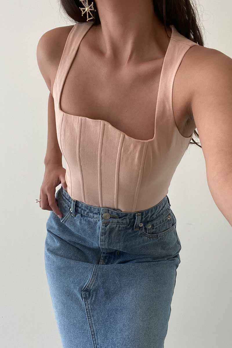 Square Neck Corset Top