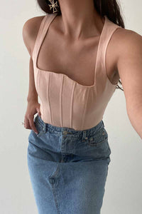 Square Neck Corset Top