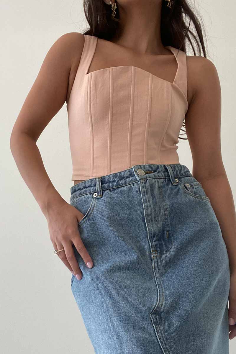 Square Neck Corset Top