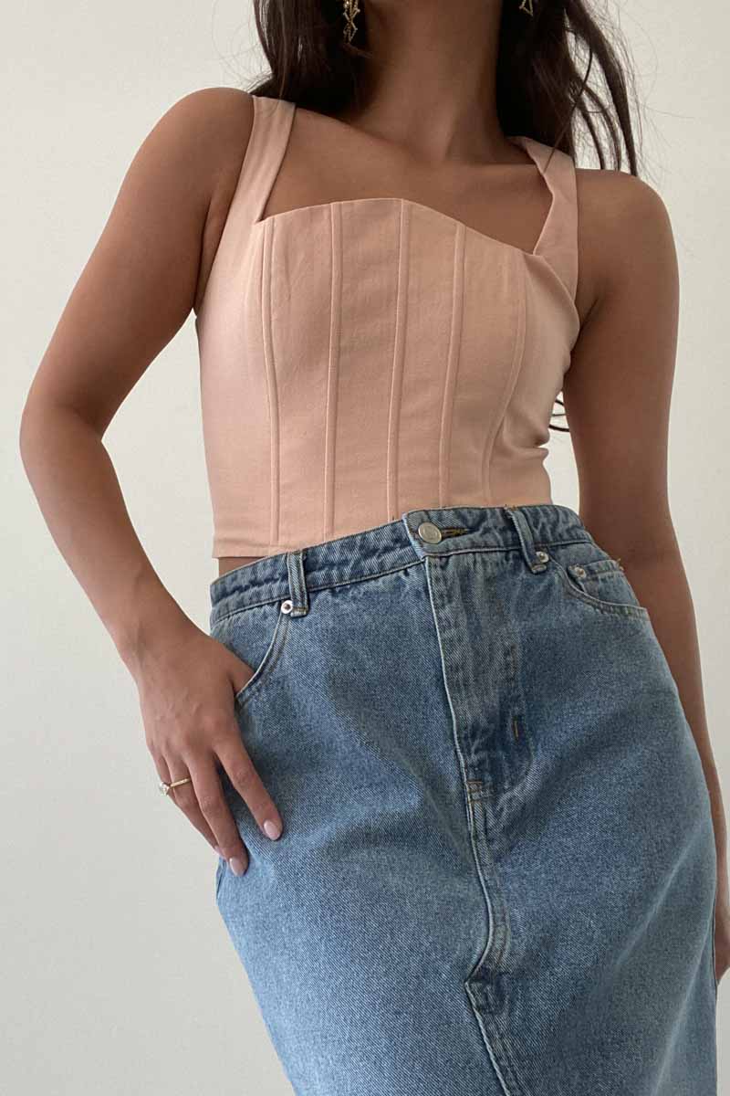 Square Neck Corset Top