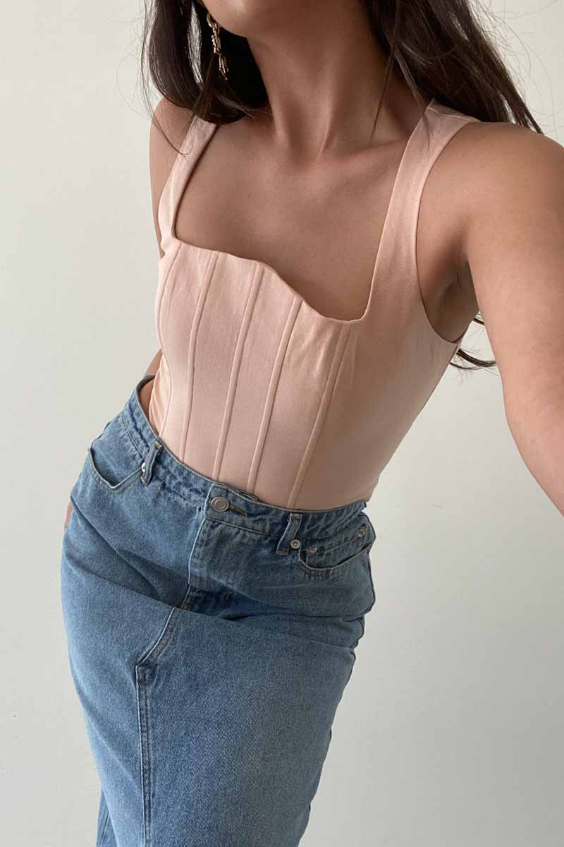 Square Neck Corset Top