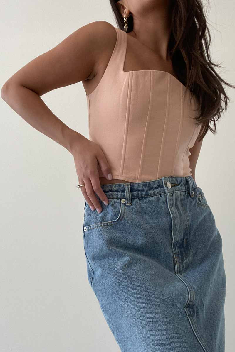 Square Neck Corset Top