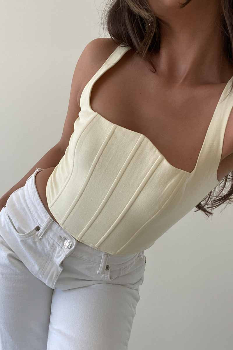 Square Neck Corset Top