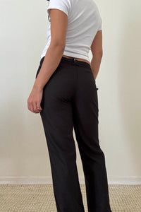 Hook Eye Waistband Woven Trouser